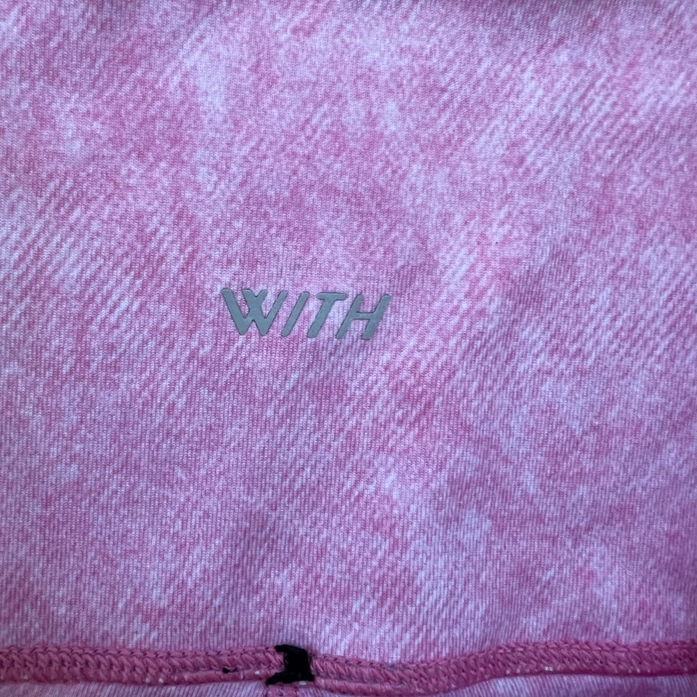 PELOTON x WITH Floral 2K pink blue Capri Leggings XL - Picture 2 of 7